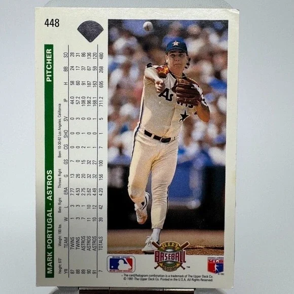 1992 Upper Deck Mark Portugal Astros Baseball Card - Picture 2 of 14
